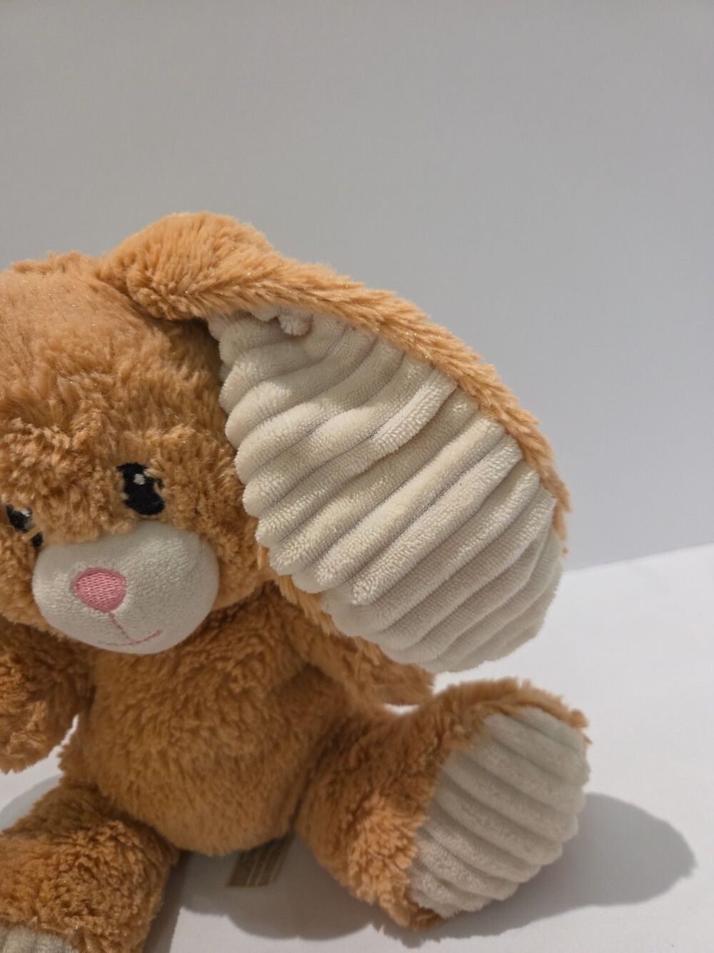 Spark Create Imagine Brown Plush Rabbit Crinkle Feet Rattle Easter - Picture 5 of 9